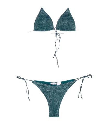 Oseree Tie-string Bikini In Green