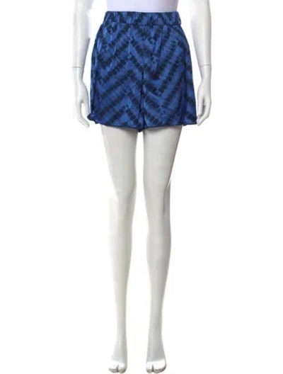 Pre-owned Oseree Tie-dye Print Mini Shorts In Blue