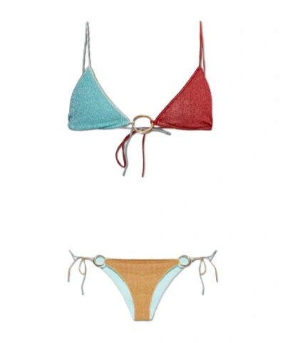 Oseree Tie-side Bikini In Multi
