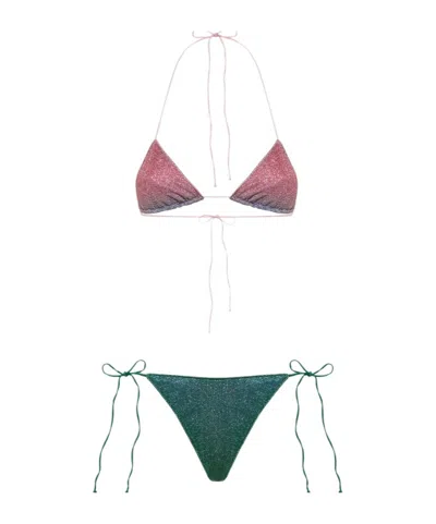 Oseree Tie-side Bikini In Multi