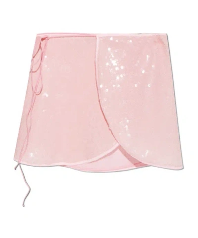 Oseree Tie-waist Skirt In Gold