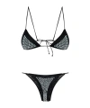 Oseree Strap Split Swimsuit Two-piece In Black