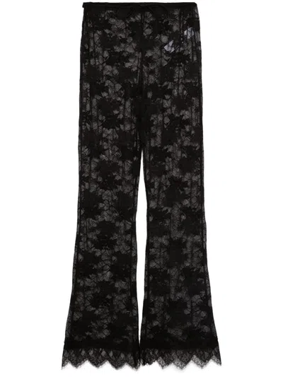 Oseree Lace Trousers In Black