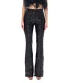 Oseree Oséree Wide-leg Trousers Embellished With Sequins In Black