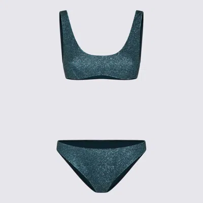 Oseree Turquoise Lumiere Swimsuit In Green