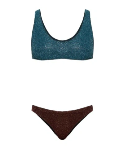 Oseree Two-piece Bikini Swimsuit In Blue