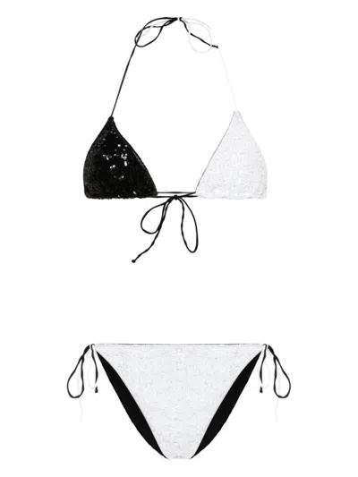 OSEREE OSÉREE TWO-TONE MICROKINI SEQUINS