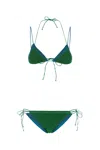 Oseree Two-tone Nylon Blend Lumiere Bikini In Green