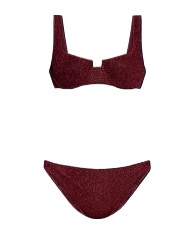 Oseree Two-piece Swimsuit In Burgundy