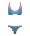 Oseree Blue Polyamide Bikini In Blue