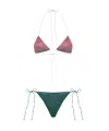 Oseree Lumiere Glitter-effect Bikini In Multi