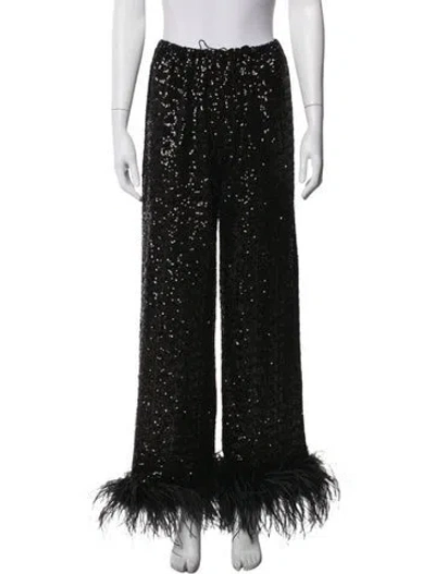 Pre-owned Oseree Wide Leg Pants In Black