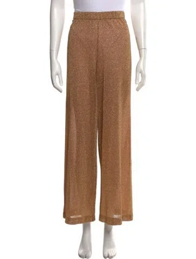 Pre-owned Oseree Wide Leg Pants In Gold/metallic