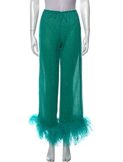 Pre-owned Oseree Wide Leg Pants In Green