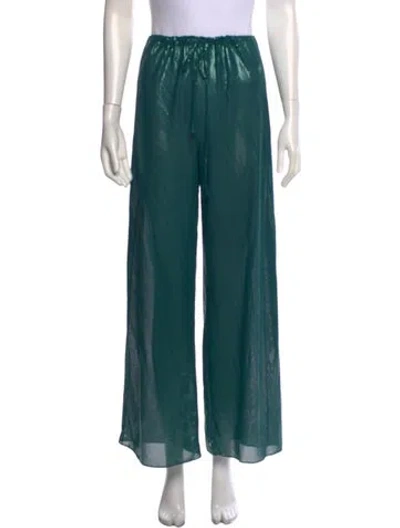 Pre-owned Oseree Wide Leg Pants In Green