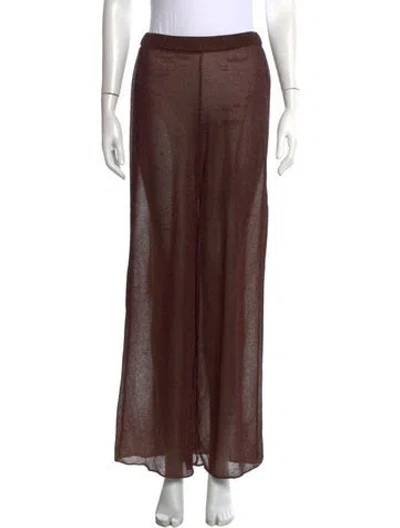 Pre-owned Oseree Wide Leg Pants In Metallic/orange
