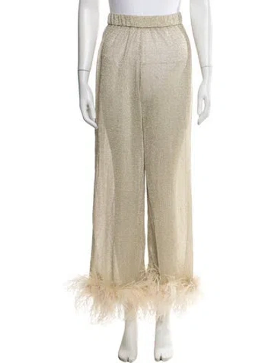 Pre-owned Oseree Wide Leg Pants In Neutrals