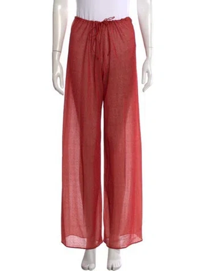 Pre-owned Oseree Wide Leg Pants In Red