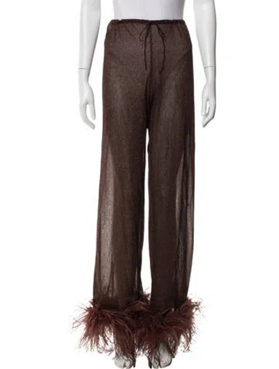 Pre-owned Oseree Wide Leg Pants W/ Tags In Brown