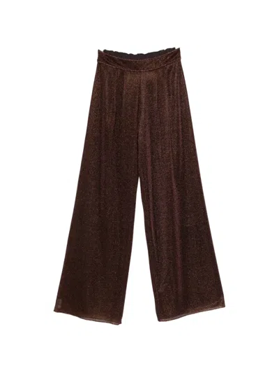 Oseree Wide-leg Trousers In Brown