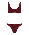 Oseree Wide Strap Two Piece Swimsuit In Purple