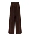 Oseree Lumière Trousers In Semi-transparent Brown Metallic Fabric In Brown