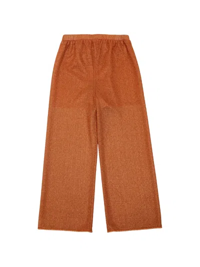 Oseree Kids' Wide-leg Trousers In Orange