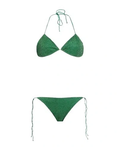 Oseree Oséree Woman Bikini Green Size L Polyamide, Metal