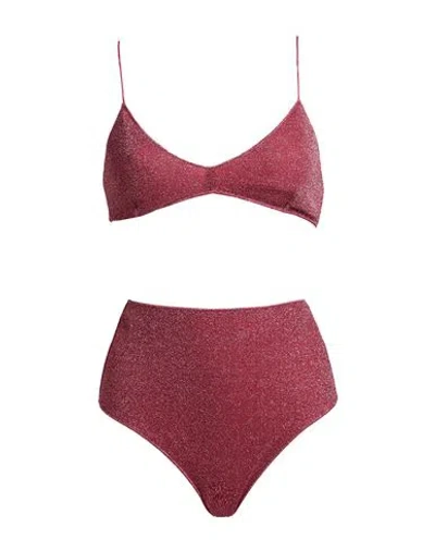 Oseree Oséree Woman Bikini Pastel Pink Size L Polyamide, Metallic Fiber In Pink