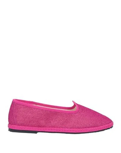 Oseree Oséree Woman Loafers Fuchsia Size 7 Textile Fibers In Pink