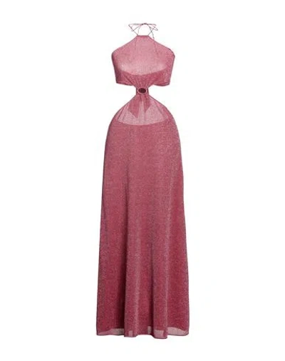 Oseree Oséree Woman Maxi Dress Garnet Size L Polyamide, Metal In Red