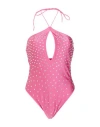 Oseree Oséree Woman One-piece Swimsuit Magenta Size L Polyamide, Elastane In Magenta