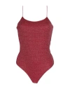 Oseree Oséree Lumiere Printed Lurex Shade Maillot In Pink