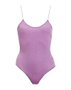 Oseree Oséree Woman One-piece Swimsuit Purple Size L Polyester