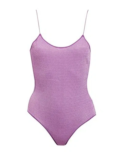 Oseree Oséree Woman One-piece Swimsuit Purple Size L Polyester