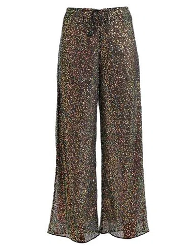 Oseree Oséree Woman Pants Black Size L Polyester In Multi