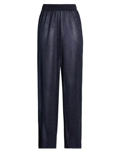 Oseree Oséree Woman Pants Midnight Blue Size L Polyamide, Metal