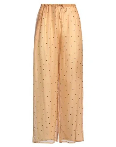 Oseree Rhinestone-embellished Straight-leg Trousers In Yellow