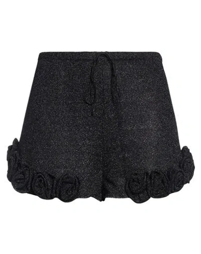 Oseree Oséree Woman Shorts & Bermuda Shorts Black Size M Polyamide, Metallic Fiber