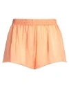 OSEREE OSÉREE WOMAN SHORTS & BERMUDA SHORTS ORANGE SIZE L SILK, LUREX