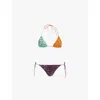 Oseree Womens Colore Paillettes Sequin-embellished Bikini Set In Colore