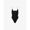 Oseree Womens Black Lumière Rose Maillot Swimsuit In Black