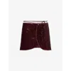 Oseree Oséree Sequin Embellished Mini Skirt In Brown