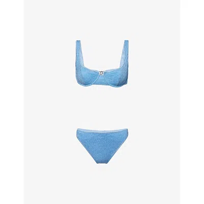 Oseree Womens Lumière Balconette Two-piece Bikini Set Crystal