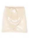 Oseree Sequined Midi Skirt In Neutral