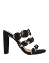 Osey Woman Sandals Black Size 8 Synthetisches Material In Black