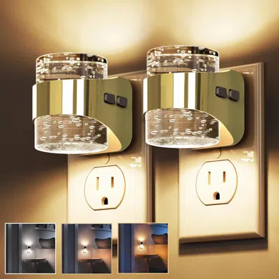 Oshana 2 Pack 3cct Night Lights Plug Into Wall, 3000k/4000k/5000k Adjustable Color Temperature Night Light,