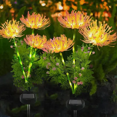 Oshana 8 Pack Solar Garden Lights Outdoor, Solar Flower Lights For Yard With Lighting Modes, Glowing Flower