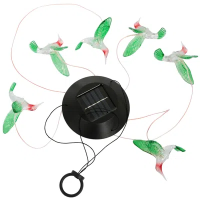 Oshana Led Solar Hummingbird Wind Chime Solar String Lights 6 Leds Color-changing Ip65 Waterproof Decorativ