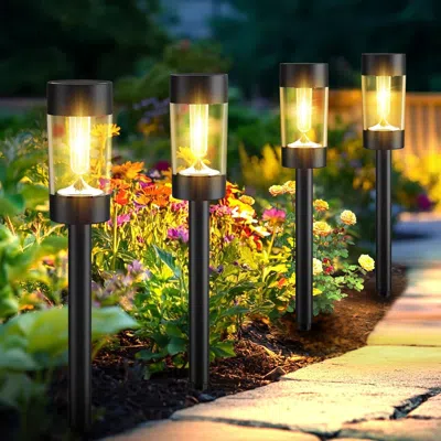 Oshana Solar Lights Outdoor, 12 Pack Waterproof Solar Landscape Lighting For Pathway Garden Yard Path Walkw